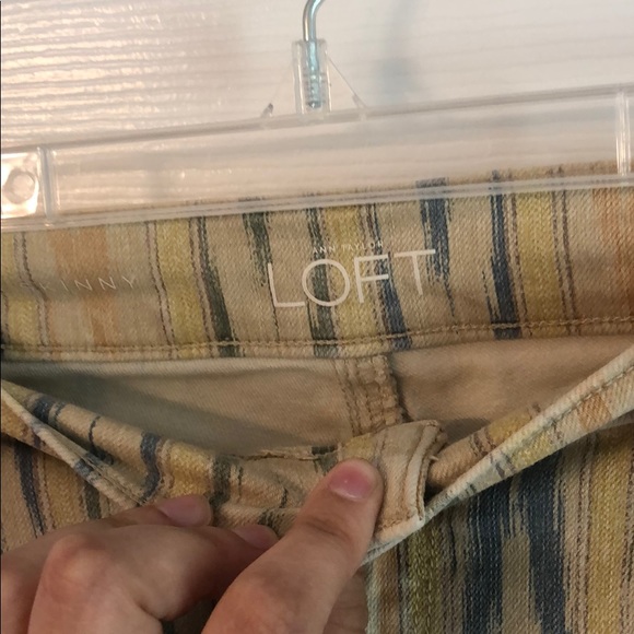 Loft multi-colored ankle skinny jeans - Picture 4 of 5